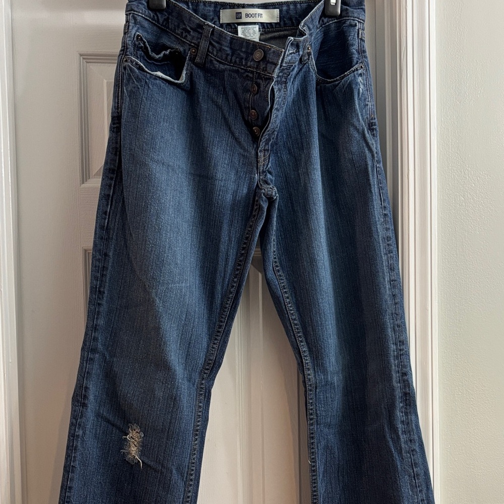 GAP Boot Fit Men’s Dark Blue Button-Fly Jeans